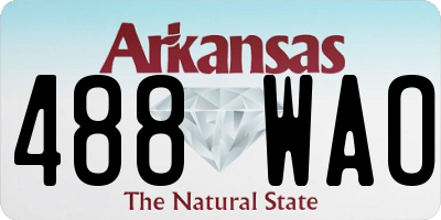 AR license plate 488WAO