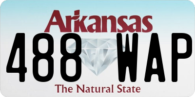 AR license plate 488WAP