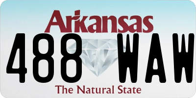 AR license plate 488WAW
