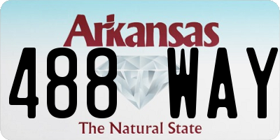 AR license plate 488WAY