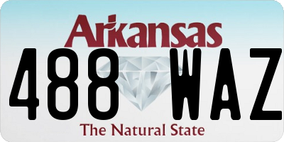 AR license plate 488WAZ