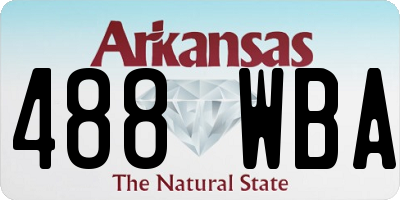 AR license plate 488WBA