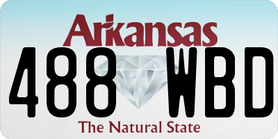 AR license plate 488WBD