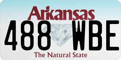 AR license plate 488WBE