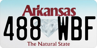 AR license plate 488WBF