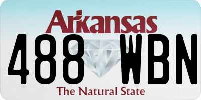 AR license plate 488WBN