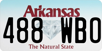AR license plate 488WBO