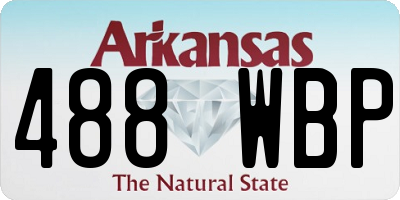 AR license plate 488WBP