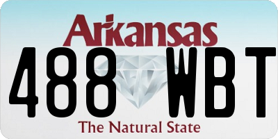 AR license plate 488WBT