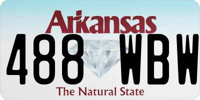 AR license plate 488WBW