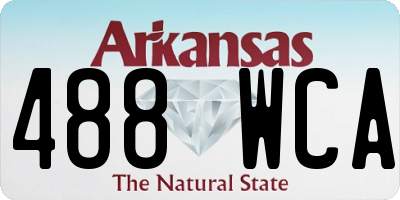 AR license plate 488WCA