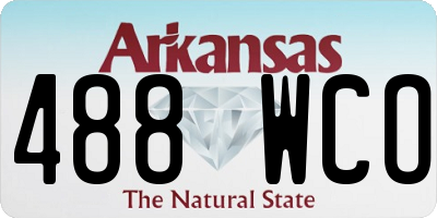 AR license plate 488WCO