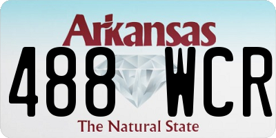 AR license plate 488WCR