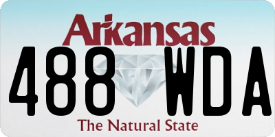 AR license plate 488WDA