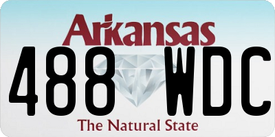 AR license plate 488WDC