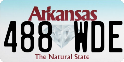 AR license plate 488WDE