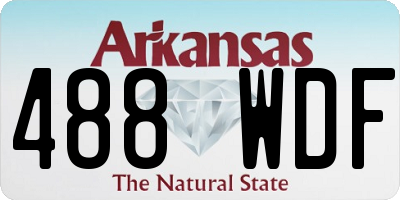 AR license plate 488WDF