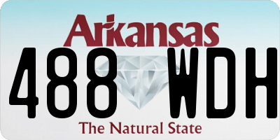 AR license plate 488WDH