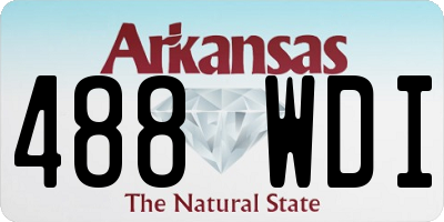 AR license plate 488WDI