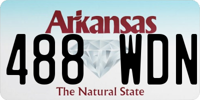 AR license plate 488WDN