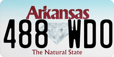 AR license plate 488WDO