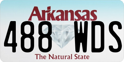 AR license plate 488WDS