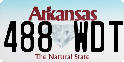 AR license plate 488WDT