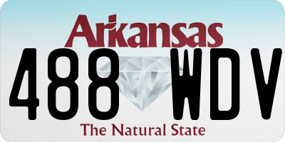 AR license plate 488WDV