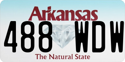 AR license plate 488WDW