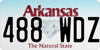AR license plate 488WDZ
