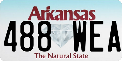 AR license plate 488WEA
