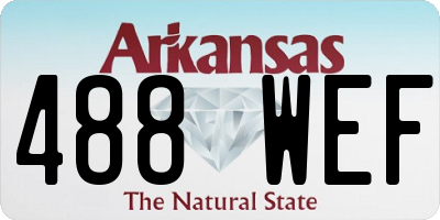 AR license plate 488WEF