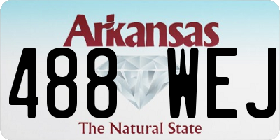 AR license plate 488WEJ