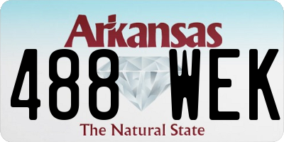 AR license plate 488WEK