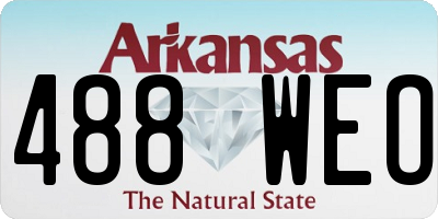 AR license plate 488WEO