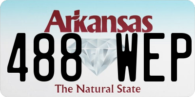 AR license plate 488WEP