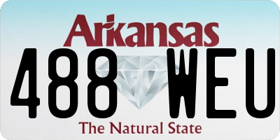 AR license plate 488WEU