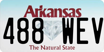 AR license plate 488WEV