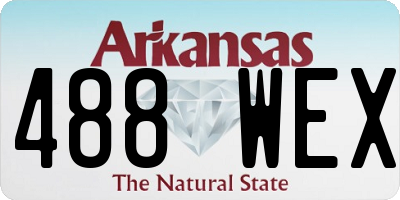 AR license plate 488WEX