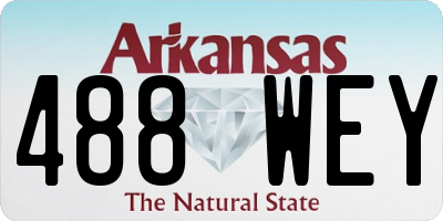 AR license plate 488WEY