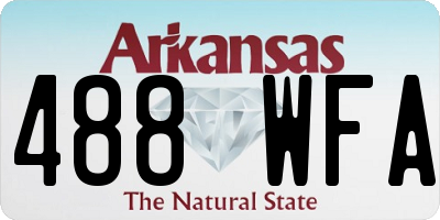 AR license plate 488WFA