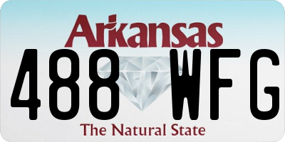 AR license plate 488WFG