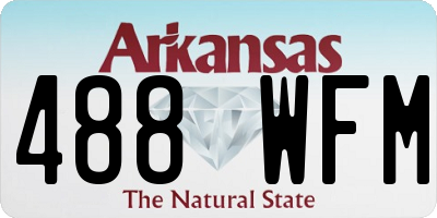 AR license plate 488WFM