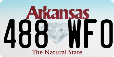 AR license plate 488WFO