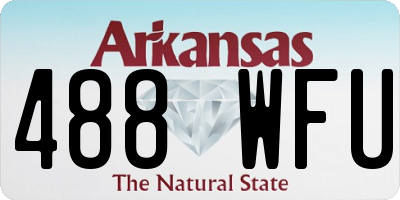 AR license plate 488WFU