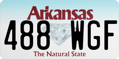 AR license plate 488WGF