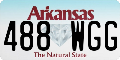 AR license plate 488WGG