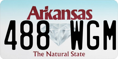 AR license plate 488WGM