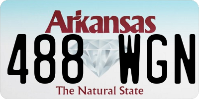AR license plate 488WGN