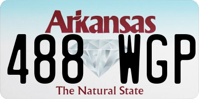 AR license plate 488WGP